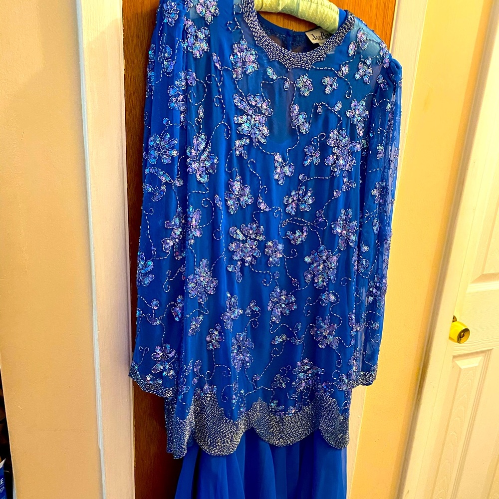 Lovely blue gown for wedding